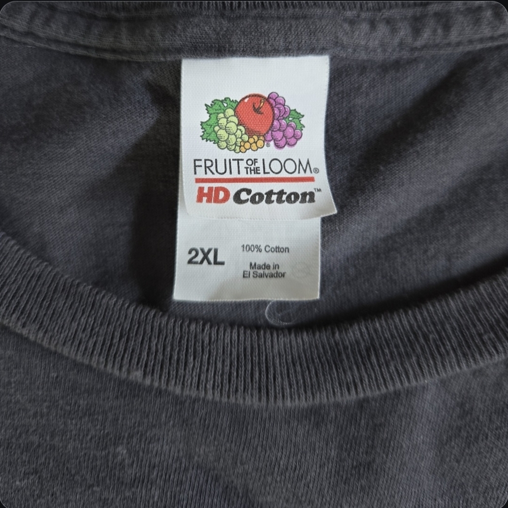 Fruit of the Loom Black cotton "Imagine All the People" graphic tee Size 2XL - Picture 5 of 6